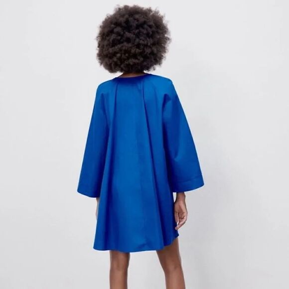 ZARA VOLUMINOUS MINI DRESS - Picture 6 of 9